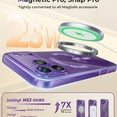 thumbnail image 2 of TECH CIRCLE for iPhone 17 Pro Magnetic Case Compatible with MagSafe [Never Yellowing] [Military Grade Drop Protection] Full Camera Lens Protector Plating Soft Clear Cover for Women,Purple, 2 of 5