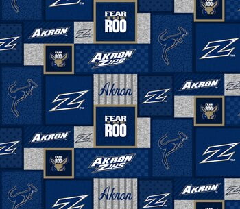 University of Akron Fleece Fabric 58' by the yard