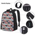 thumbnail image 3 of Easygdp Dachshund Dog Heart Mochila para Niños y Niñas con Set de Caja de Almuerzo y Estuche para Lápices 3 en 1, Mochila Escolar Estampada para Adolescentes, 3 of 7