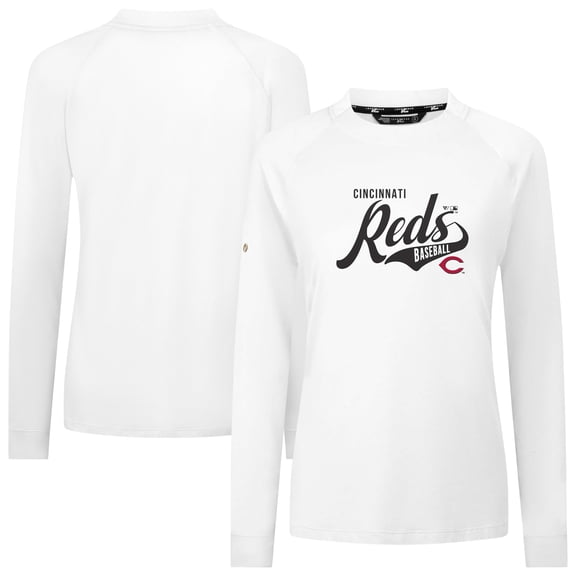 Women's Levelwear White Cincinnati Reds Slender Glide T-Shirt