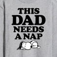 thumbnail image 3 of Peanuts - This Dad Needs A Nap - Men's Long Sleeve T-Shirt, 3 of 6