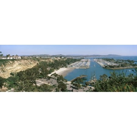 Pottery Barn Orange County High angle view of a harbor Dana Point Harbor Dana Point Orange County California USA Canvas Art - Panoramic Images (36 x 13) ()
