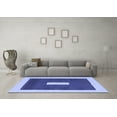 thumbnail image 3 of Ahgly Company Machine Washable Indoor Rectangle Abstract Blue Contemporary Area Rugs, 3' x 5', 3 of 4