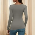 thumbnail image 3 of fatyb Women's Cutout Tops Casual Long Sleeve Slim Ribbed Knit Tees Womens Fashion Going out T Shirts, 3 of 7