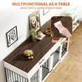 thumbnail image 6 of Rophefx 72" Dog Crate Furniture for 2 Dogs,Large Kennel with 2 Drawers and 4 Bowls,Wooden Heavy Duty Indoor Dog House,White, 6 of 10