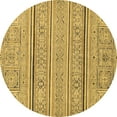 thumbnail image 1 of Ahgly Company Indoor Round Abstract Brown Modern Area Rugs, 5' Round, 1 of 4