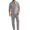 Gray, variant on OIOLOYJM Men 2 Piece Outfit Linen Beach Short Sleeve Button Down Pocket Shirt and Elastic Waist Pajama Pants Casual Relaxed Fit Vacation Sleep Pj Sets Black 2XL