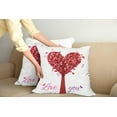 thumbnail image 2 of Ambesonne Love Throw Pillow Cover 2 Pack, Vintage Romance Heart, 20", Ruby Pink Purple, 2 of 7