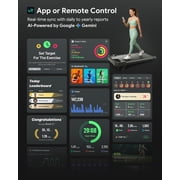 UREVO Smart Walking Pad with 12% Incline, Standing Desk Treadmill with 7-Layer Belt, 300lbs Capacity, Quiet Operation, Workout App with Track Insights, Remote Control for Home Office Exercise