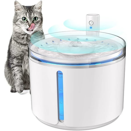 UPC: 0843775118927 | Dogness 74oz/2.2L Portable Smart Sensor Cat Water Fountain 2400mAh Rechargable Battery Powered Pet Drinking Fountain Automatic Water Dispenser Bowl for Dogs Cats Birds