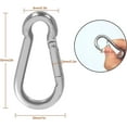 thumbnail image 2 of 50 PCS Spring Snap Carabiner, Small Carabiner Clip, M5 x 2 Inch Snap Hooks Heavy Duty Carabiner Clips Bulk Hook Keychain for Outdoor Camping, Hiking, Traveling, Backpack, 2 of 5