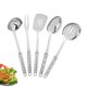 thumbnail image 2 of Stainless steel kitchenware five-piece set, household wok spatula, strainer spoon, fine-mesh spoon, frying spatula, barbecue fork, soup spoon., 2 of 4