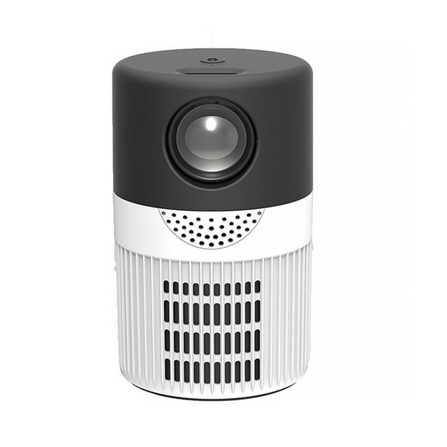 Sidaley Mini proyector LED de 30 W, consola de juegos para dormitorio, máquina de proyección de vídeo con Control remoto compatible con HDMI, equipo Electrónica Blanco negro enchufe de EE. UU.
