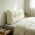 thumbnail image 3 of Bubble Textured Tufted Full Size Wedge Headboard Pillow Ergonomic Reading Backrest Bolster Cushion with Removable Washable Cover Side Storage Pocket for Bed Sofa Dorm, 3 of 4