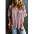 thumbnail image 6 of Casual Summer Tee: Loose Fit Ribbed T-shirt in Valerian Pink - [ZhiHiMeRi] | (US 16-18)XL, 6 of 12
