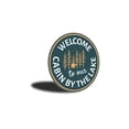 thumbnail image 3 of Lake Cabin Welcome Novelty Decor, Metal Wall Sign - 12" Circle, 3 of 4