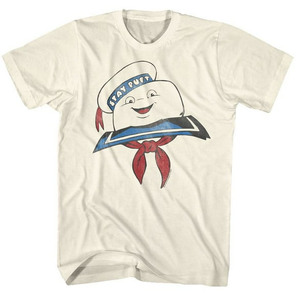 The Real Ghostbusters Stay Puft Head Natural Adult T-Shirt 4Xl