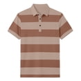thumbnail image 6 of ZOYOEN Mens Striped Polo Shirts with Pocket- Regular Fit Short Sleeve Casual Classic Summer Business Shirts Khaki Size 4XL, 6 of 8