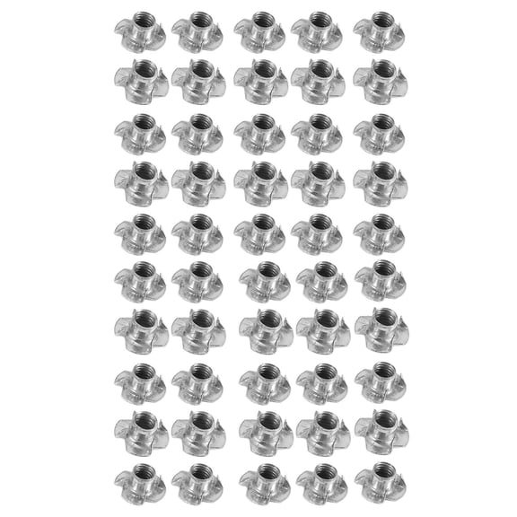 50pcs M8 metal Captive T Nuts Pronged Tee Blind Metric