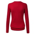 thumbnail image 2 of Made by Johnny Women's Keep It Classic Round Cardigan XL RED, 2 of 6