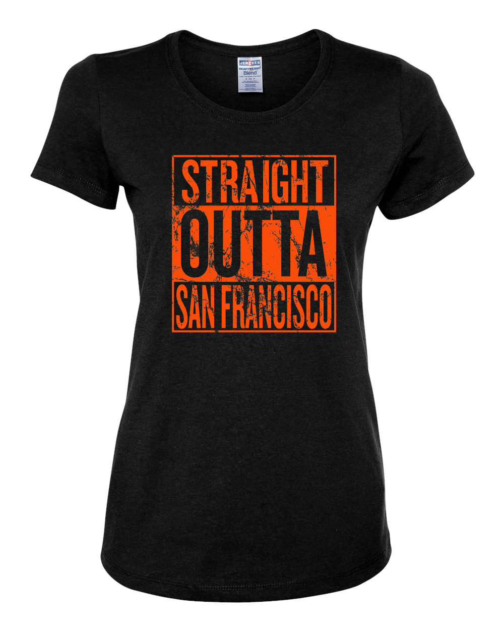 Straight Outta San Francisco SF Fan | Fantasy Baseball Fans | Womens Sports Graphic T-Shirt, Black, X-Large - image 1 of 4