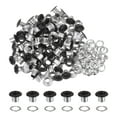 thumbnail image 1 of Uxcell 100PCS Ojetes Ojal 1/5 Pulgada (5mm) ID Agujero Metal Auto Soporte Ojal con Arandelas para Cuero Negro Mate, 1 of 7