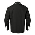 thumbnail image 5 of Mens T-shirts Men's Long Sleeve Lapel Shirt Casual Patchwork Holiday Cardigan Shirts Tops Long Sleeved Tee Shirts Men Trendy Men Turtle Neck Top Pack for Cute Athletic Tops Sleeve T for Black L, 5 of 5