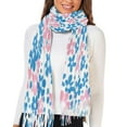 thumbnail image 2 of joogoo Women's Winter Scarf Soft Long Shawl Pink and Blue Floral Large Scarves, 2 of 8