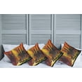 thumbnail image 6 of Ambesonne Scenery Throw Pillow Cover 4 Pack, Imaginary Forest View, 20", Orange Brown, 6 of 6