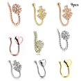 thumbnail image 2 of Fake Nose Ring Rhinestones: 9PCS Fashion Non Piercing Nose Cuff Septum Jewelry, 2 of 10
