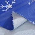 thumbnail image 6 of Christmas Blue Table Cloth, White Snowflake Print, Flannel Backed Vinyl Tablecloth for Rectangle Tables, Waterproof PVC Plastic Table Cover for Christmas Winter, Holiday Party Use 52 x 70 Inches, 6 of 6
