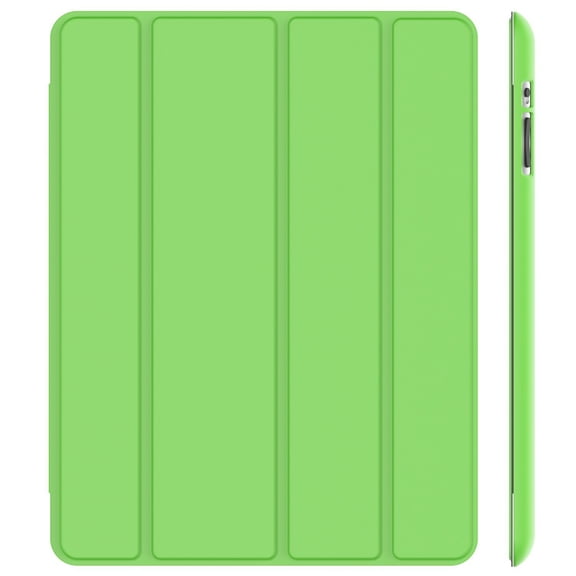 SuprJETech® Gold Slim-Fit Folio Smart Case Cover with Back Case for Apple the New iPad 4 & 3 (3rd and 4th Generation with Retina Display) / iPad 2 (Green)