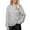 Gray, variant on cfhntfmh Womens Sweaters Fall Fashion Trendy Long Sleeve Crewneck Plaid Sweater Knit Loose Pullover Sweater Tops（Khaki,Small)