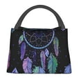 thumbnail image 1 of Fotbe Dreamcatcher With Colorful Feathers Bolsa Térmica Portátil con Estampado, Bolsa de Entrega de Alimentos Aislada, Bolsa Reutilizable de Gran Capacidad para Comidas y Supermercado, 1 of 6