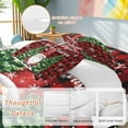 thumbnail image 2 of Christmas Gnome 4 Piece Duvet Cover Set Twin Size Red Xmas Dwarfs Pine Trees Black Red Plaid Soft Bedding Set Comforter Cover, 1 Duvet Cover 1 Flat Sheets and 2 Pillowcases, 2 of 9