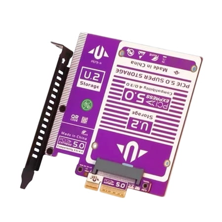 Tizuqe Vertical Mount NVMe Adapter Card Supports PCIe 5.0 4X And SFF 8639 Compatibility