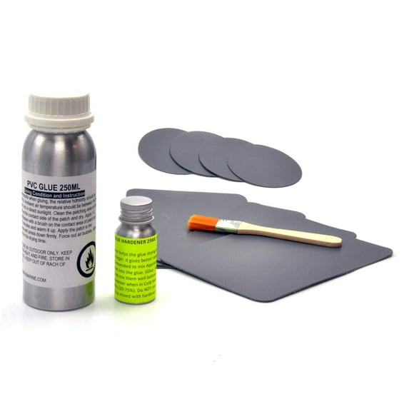 Seamax Glue, 2-Part PVC Glue with Dark Grey Material, 250ml