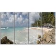 thumbnail image 2 of Île de la Barbade Bord de Mer Blanc - Œuvre d'Art Moderne sur Toile, 2 of 3