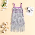 thumbnail image 2 of Vestido De NiñA PequeñA Con Borlas, Sin Mangas, Cuello Cuadrado, Con Cremallera En La Espalda, Vestido De Baile, 2 of 4