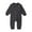 Dark Gray, variant on EnJoCho Kids Fall Solid Romper Toddler Boys Girls Long Sleeve Button Jumpsuit Winter Ribbed Knit Bodysuit with Pocket Home Casual Sleep Outing Clothes