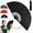 Black, variant on Fan for Dancing Boots on the Ground, Hand Fans for Line Dancing, Big Rave Folding Clacking Clap Fan Women Foldable, Large Handheld Popping Clapping Fans, Festival Decorative Accessories(Red)