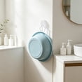 thumbnail image 4 of Aufmer Rotatable Suction Type Basin Holder Wall Attached Wash Basin Hook Multi Function Restroom Storage Frame space saving hanging rack for washroom daily basin storage sorting(2 Pcs), 4 of 6