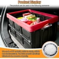 thumbnail image 4 of Car Trunk Organizer, Foldable Plastic Cargo Storage Box with Lid, Large Car Tool Container with Handles, Universal Automotive Organization Accessories for Camping, Groceries (Black), 4 of 4