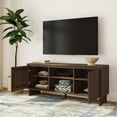 thumbnail image 3 of Modern TV Stand, 2 Door w/ Middle Shelf  (1499 x 406 x 635mm / 59 x 16 x 25in), Walnut, 3 of 10