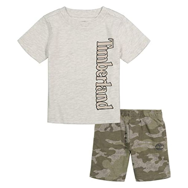 Timberland baby boys 2 Pieces Tee Shorts Set Farina Heather 10