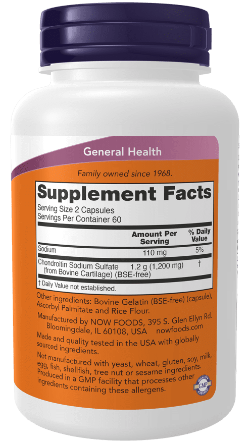 Chondroitin Sulfate 600 mg - 120 Capsules
