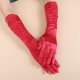 thumbnail image 1 of Xiao Hua Guantes largos de noche de satén para mujer, con mangas retro, para novias, bodas, fiestas de ópera, color rojo, 1 of 5
