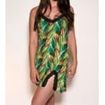 thumbnail image 2 of Ladies Chemise - Classic printed babydoll Green Feather Print, 2 of 2