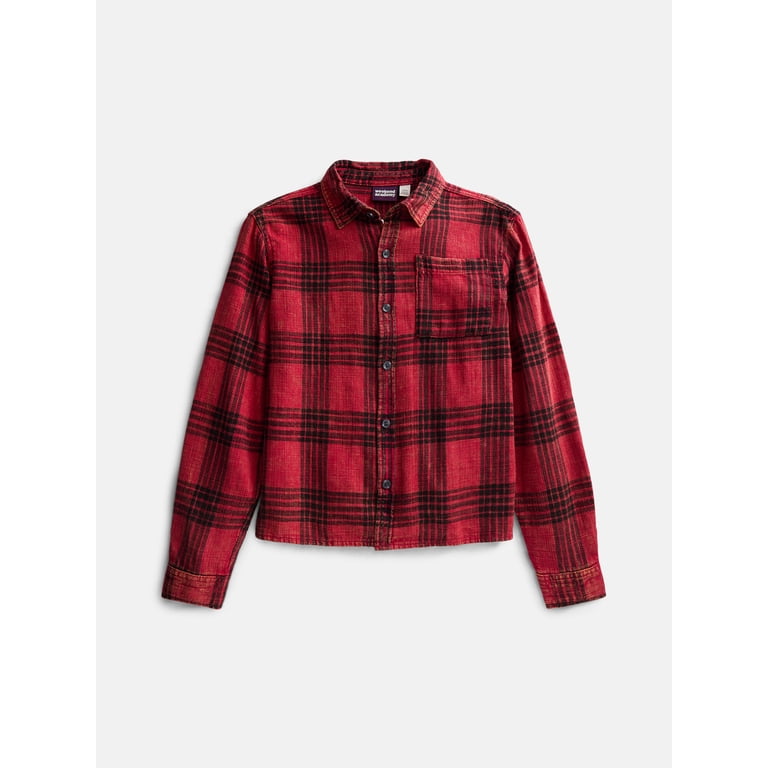 Weekend Academy Boys Garment Washed Flannel Shirt photo 1