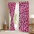 thumbnail image 3 of Castle Fairy Pink Leopard Print Girl Blackout Curtains Set of 2 (52x84 Each),Old Fashion Dreamy Princess Window Curtains,Jungle Animal Cheetah Curtains and Drapes,Super Cozy Room Decor, 3 of 6